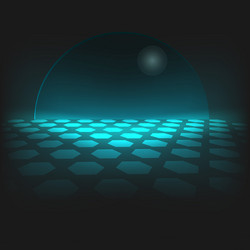 futuristic background with hexagon pattern vector image