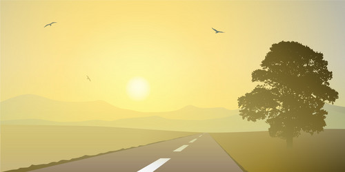Empty road Royalty Free Vector Image - VectorStock
