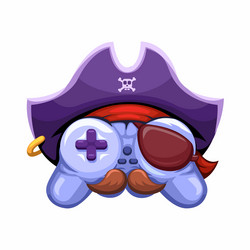 Pirate gamepad mascot cartoon vector