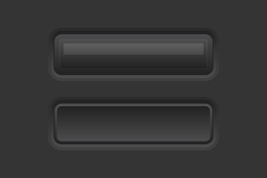 White web interface buttons rectangle 3d icons vector