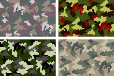 Camouflage pattern design with different color vector