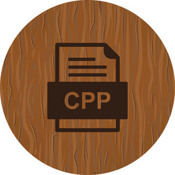 cpp file document icon vector