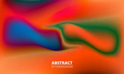 Orange abstract background with blurred multicolor vector