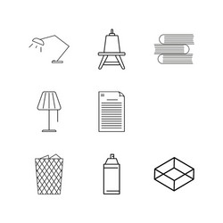 Design elements linear icon set simple outline vector