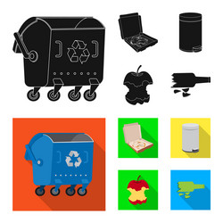 isolated object of dump and sort icon collection vector image