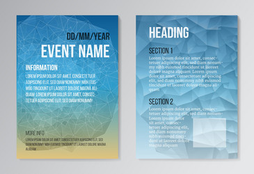 set of poster brochure design templates vector