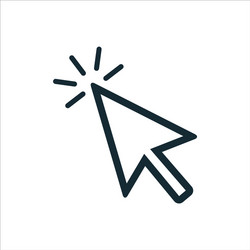 cursor icon click concept symbol vector image