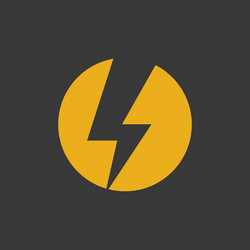 Flash logo generic type isolated emblem Royalty Free Vector