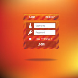 Login template form eps 10 Royalty Free Vector Image