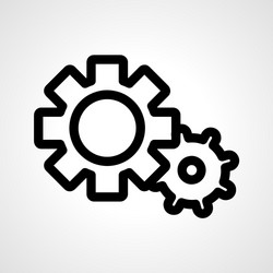 Application programming interface line icon gear vector