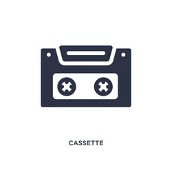 cassette icon on white background simple element vector image