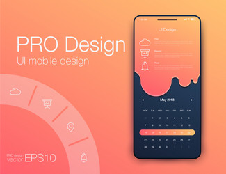 date application ui design concept stock vector image