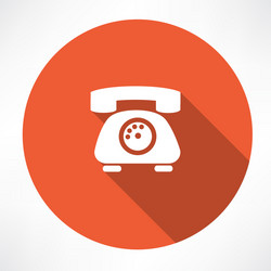 Retro Landline Phone Icon vector image