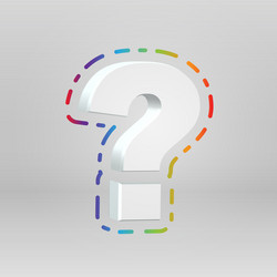 3d character from a fontset with colorful vector image