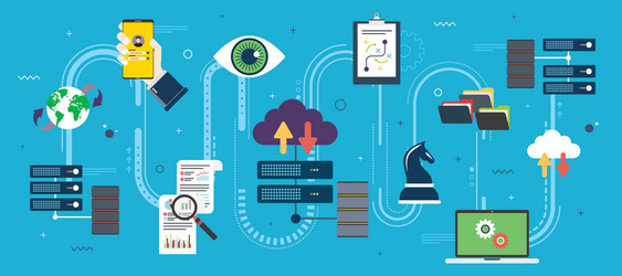 Cloud Computing & Network Technology vector image