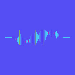 Abstract sound wave rhythm symbol vector