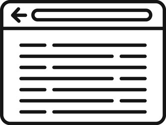 browser wireframe icon outline computer vector