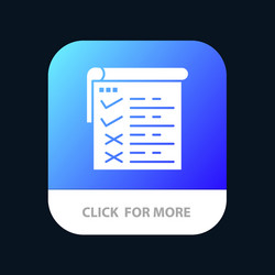 checklist testing report qa mobile app icon design vector image