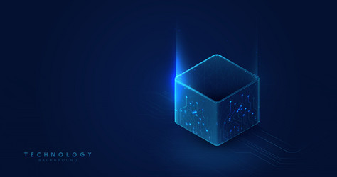 Digital Data & Blockchain Network vector image