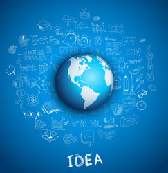 idea concept layout for brainstorming vector image