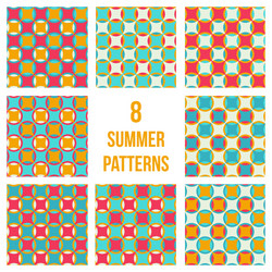 Set of eight seamless patterns vector