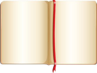 Open Notebook Top View vector image