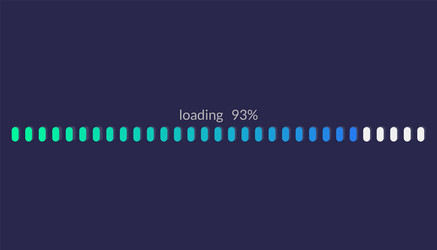 progress load bar indicator of status download vector image