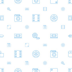 Roll icons pattern seamless white background vector