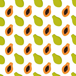 seamless pattern with papaya vector