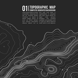 topographic map background with space for copy vector image