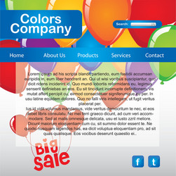 Website design template colors vector