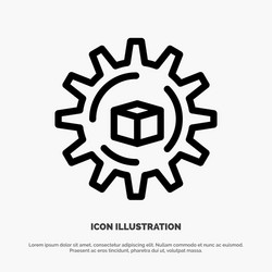 automated data solution science line icon vector image