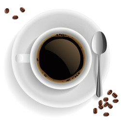 cup of black coffee vector