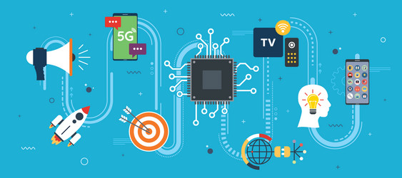 internet things edge computing and 5g vector