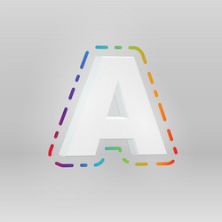 3d character from a fontset with colorful vector