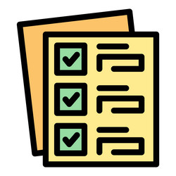 checklist with check marks showing completion vector image