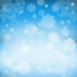 Christmas background with snowflakes and lights vector