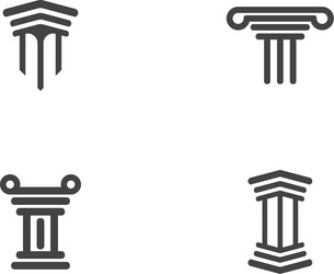 Column ancient greek pillar icon legal attorney Vector Image