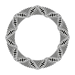 decorative round frame abstract geometric vector image