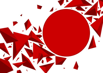 Dynamic Red Triangle Background vector image