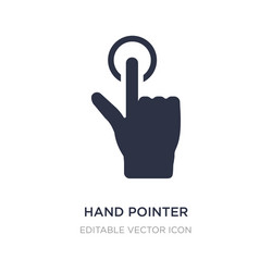 Hand pointer icon on white background simple vector