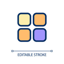 Mobile app menu pixel perfect rgb color ui icon vector