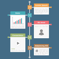 Timeline Data Visualization vector image