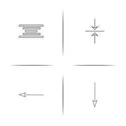 Web linear simple icon setoutline icons vector