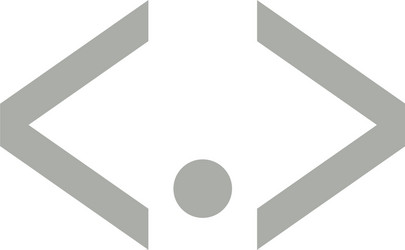 pair brackets with a dot programming code vector image