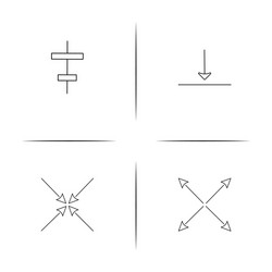 web linear simple icon setoutline icons vector image