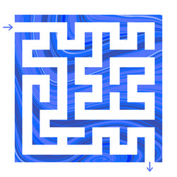 abstract colored simple square isolated labyrinth vector image