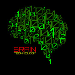 artificial intelligence abstract brain vector image