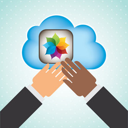 cloud computing design vector image