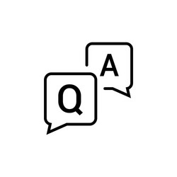 faq help flat design icon query frequently vector image